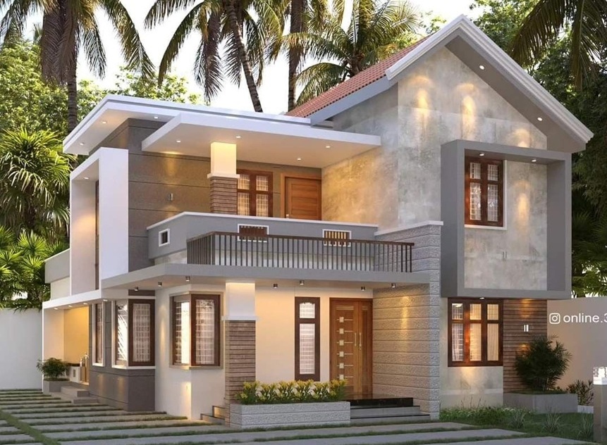 House with spacious plot for sale in Kerala by Maryland Homes